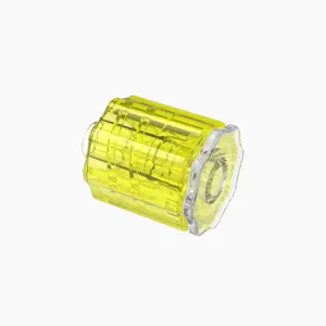 ELDON JAMES LMRLN-P-CVU-Y Rotating Luer Lock Plug and Nut Assembly, Crystal, Yellow | CJ8HEN