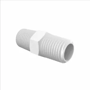 ELDON JAMES N4WN White Nylon Nipple, 1/4 NPT Size | CJ8HXP