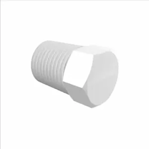 ELDON JAMES P4BWP White Polypropylene Plug, 1/4 BSPT Size | CJ8JFG