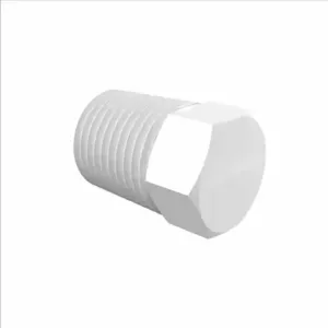 ELDON JAMES P4WP White Polypropylene Plug, 1/4 NPT Size | CJ8JFT