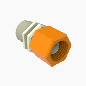 ELDON JAMES SUP9NN-ON Plug and Nut Assembly, 9/16-18 UNF Thread Size, Natural Nylon, Orange | CJ8KUL