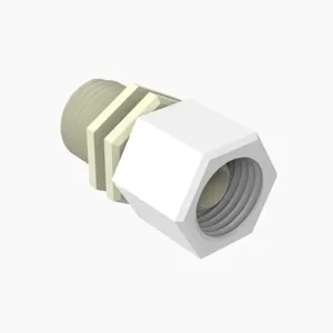 ELDON JAMES SUP9NN-WN Plug and Nut Assembly, 9/16-18 UNF Thread Size, Natural Nylon, White | CJ8KUN