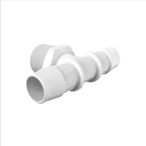 ELDON JAMES T12-12WN Tee, 3/4-14 NPT Thread Size, 3/4 Inch Barb, White Nylon | CJ8LDU