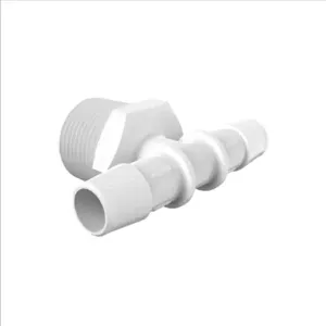 ELDON JAMES T12-8WN White Nylon Tee, 3/4 NPT Size, 1/2 Inch Inside Dia. | CJ8LFM