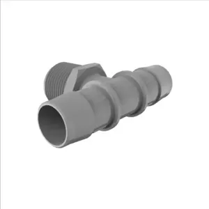 ELDON JAMES T16-16PVDF Gray Kynar 740 Tee, 1 NPT Size, 1 Inch Hose | CJ8LGN