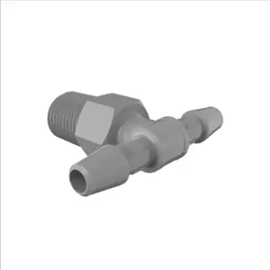 ELDON JAMES T2-3PVDF Gray Kynar 740 Tee, 1/8 NPT Size, 3/16 Inch Inside Dia. | CJ8LHV