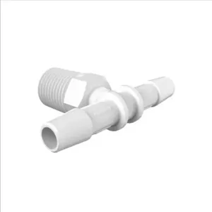 ELDON JAMES T4-5WP White Polypropylene Tee, 1/4 NPT Size, 5/16 Inch Inside Dia. | CJ8LNM