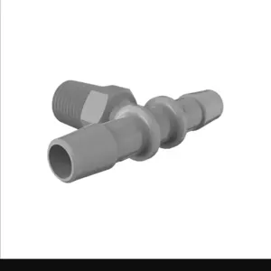 ELDON JAMES T4-6PVDF Gray PVDF Tee, 1/4 NPT Size, 3/8 Inch Inside Dia. | CJ8LNU