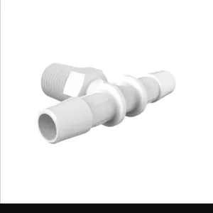 ELDON JAMES T4-6WN White Nylon Tee, 1/4 NPT Size, 3/8 Inch Inside Dia. | CJ8LNV