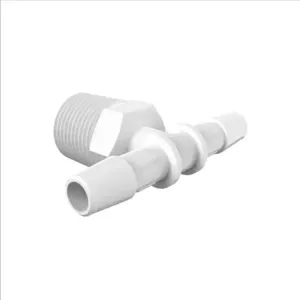 ELDON JAMES T6-5WP White Polypropylene Tee, 3/8 NPT Size, 5/16 Inch Inside Dia. | CJ8LTJ