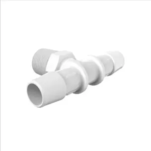 ELDON JAMES T6-8WN White Nylon Tee, 3/8 NPT Size, 1/2 Inch Inside Dia. | CJ8LUF