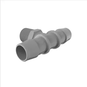 ELDON JAMES T8-12PVDF Gray Kynar 740 Tee, 1/2 NPT Size, 3/4 Inch Inside Dia. | CJ8LWP