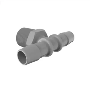 ELDON JAMES T8-8PVDF Gray Kynar 740 Tee, 1/2 NPT Size, 1/2 Inch Inside Dia. | CJ8LXU