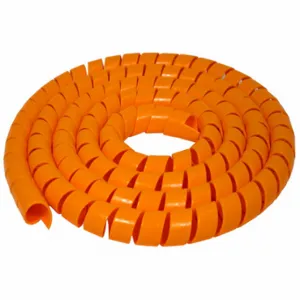 ELECTRIDUCT WL-SW-125-50-OR Spiral Wrap, 1 1/8 Inch Width, 50 Ft Lg, Polyethylene, Orange | CP4DUD 800HN5