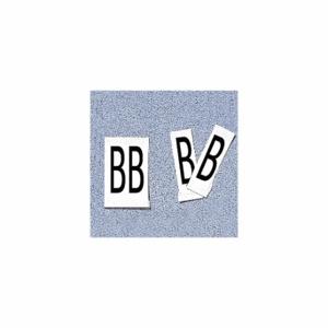 ELECTROMARK 34098WB Letter Label, 2 Inch Character Height, B, 50 Pieces, Individual Characters, 50 PK | CP4FHX 9HZM5