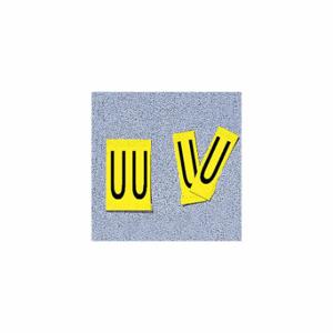 ELECTROMARK 34100Y-U Letter Label, 4 Inch Character Height, U, 25 Pieces, Individual Characters, 25 PK | CP4FKQ 9U399
