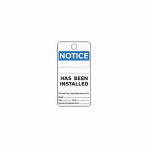 ELECTROMARK 5502V0 Notice Tag, White, English, 5 3/4 Inch Height, 25 PK | CP4FLH 8XPZ2