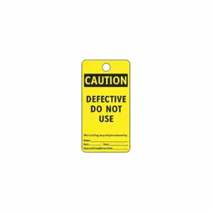 ELECTROMARK 5604V Caution Tag, Yellow, English, 25 PK | CP4FEP 8AD21