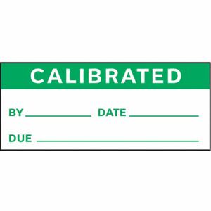 ELECTROMARK C101B3 Quality Inspection Label, Calibration, 1 1/2 Inch Width, 5/8 Inch Height, Green, Matte | CP4FTP 9WJZ5