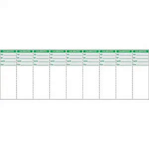 ELECTROMARK Y235822 Label, Calibration, 1 Inch Width, 3 Inch Height, Green/White, Not Laminated | CP4FFM 792XZ2