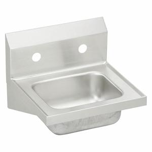 ELKAY CHS17162 Handwash Sink, Splash, 12 x 9 1/4 Inch Bowl Size, 6 Inch Bowl Depth, 2 Faucet Hole | CJ2KFR 52JY49
