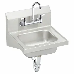 ELKAY CHS1716C Handwash Sink Kit, 1.5 gpm Flow Rate, Wall, 12 x 9 1/4 Inch Bowl Size | CJ2KGA 52JY50