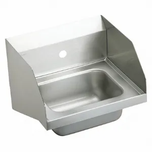 ELKAY CHS1716LRS1 Handwash Sink, Splash, 12 x 9 1/4 Inch Bowl Size, 6 Inch Bowl Depth, 1 Faucet Hole | CJ2KFW 52JY52