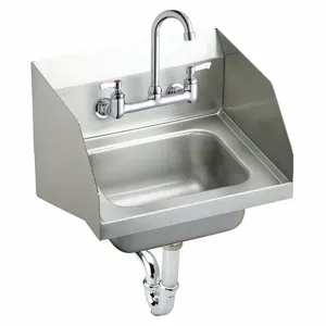 ELKAY CHS1716LRSC Handwash Sink Kit, 1.5 gpm Flow Rate, Wall, 12 x 9 1/4 Inch Bowl Size | CJ2KFZ 52JY54