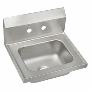 ELKAY CHSB17162 Handwash Sink, Splash, 12 x 9 1/4 Inch Bowl Size, 6 Inch Bowl Depth, 2 Faucet Hole | CJ2KFU 52JY55