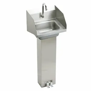 ELKAY CHSP1716LRSC Handwash Sink Kit, 2.2 gpm Flow Rate, Wall, 12 x 9 1/4 Inch Bowl Size | CJ2KGC 52JY59