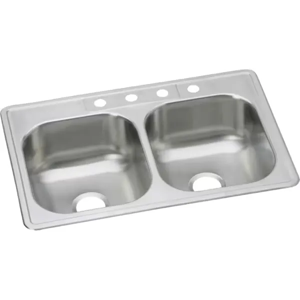 ELKAY DSE233224 Drop-in Sink With Faucet Ledge 33 Inch Length | AC8HPB 3AEF8