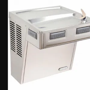 ELKAY EMABF8S Single Drinking Fountain, On-Wall, 20 5/8 Inch Height, Stainless Steel, Non-Filtered | CJ3JFQ 34J957