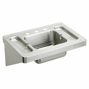 ELKAY ESLV28203 Lavatory Sink, Commercial, Silver, Stainless Steel, 28 Inch Length, 20 Inch Width | CJ2RAT 52JY70