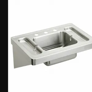 ELKAY ESLV28203 Lavatory Sink, Commercial, Silver, Stainless Steel, 28 Inch Length, 20 Inch Width | CJ2RAT 52JY70