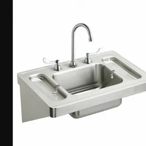 ELKAY ESLV2820W4C Lavatory Sink Kit, Dual Manual Handle, Silver | CJ2RAV 52JY71