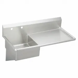 ELKAY ESS4924R2 Service Sink, 8 Inch Size, Stainless Steel, Silver, 18 x 20 1/2 Inch Bowl Size | CJ3HDW 52JY85