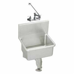 ELKAY ESSW2118C Service Sink Kit, 4 Inch Size, Dual Manual Lever Faucet Handle, Stainless Steel | CJ3HED 52JY91