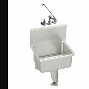 ELKAY ESSW2118C Service Sink Kit, 4 Inch Size, Dual Manual Lever Faucet Handle, Stainless Steel | CJ3HED 52JY91