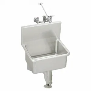 ELKAY ESSW2520C Service Sink Kit, 4 Inch Size, Dual Manual Lever Faucet Handle, Stainless Steel | CJ3HEE 52JY93