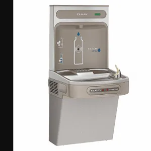 ELKAY EZO8WSLK Drinking Fountain, With Bottle Filler, Refrigerated, 39 1/8 Inch Height, Gray | CJ2ATE 60NJ95