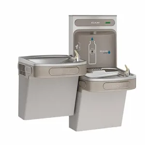 ELKAY EZSTL8WSLK Drinking Fountain, With Bottle Filler, Refrigerated, 39 1/8 Inch Height, Gray | CJ2ATM 34J991