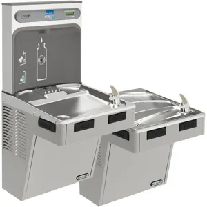 ELKAY HTHBHAC8BLSSWF25N Bottle Filling Station, Bi Level Cooler Filtered, Refrigerated, Stainless Steel, 220V
 | CY3MGG