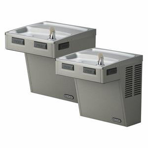 ELKAY LMABFTL8LC Two-Level Drinking Fountain, On-Wall, Refrigerated, 27 Inch Height, Gray, Filtered | CJ3RHG 34K028