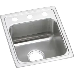 ELKAY LR15173 Drop-in Sink With Faucet Ledge 15 Inch Length | AC2JDT 2KLF8