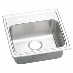 ELKAY LRADQ1918603 Bowl Drop in ADA Sink, 19 Inch Length, 18 Inch Width, 16 x 11 1/2 Inch Bowl Size | CJ3JFK 49WY02