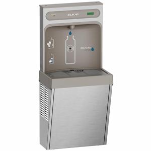 ELKAY LZ8WSSSMC Bottle Filler, On-Wall, Refrigerated, 41 1/4 Inch Height, Stainless Steel, Filtered | CH9THN 61UJ02