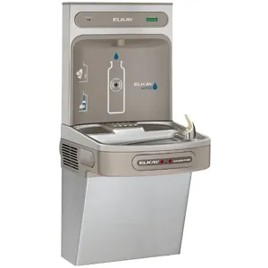 ELKAY LZO8WSS2KWN Bottle Filling Station With Single Ada Cooler Filtered Refrigerated Stainless 220V Wras | CY3MHF