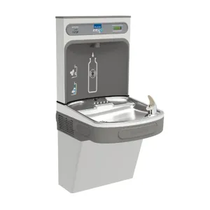 ELKAY LZS8WSS2KWR Bottle Filling Station With Single Ada Cooler Filtered Refrigerated Stainless 220V Wras | CY3MHK