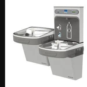 ELKAY LZSTL8WSL2K Bottle Filling Station With Versatile Bi Level Ada Cooler, Filtered, Light Gray, 220V | CY3MHU