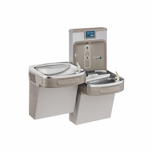 ELKAY LZSTL8WSLP Drinking Fountain, With Bottle Filler, Refrigerated, 39 1/2 Inch Height, Gray | CJ2ATH 39AM87
